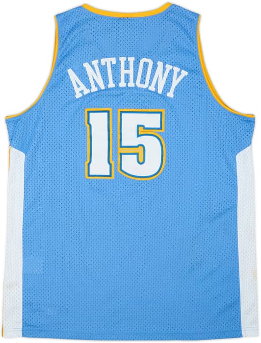 2003-04 Denver Nuggets Anthony #15 Nike Swingman Away Jersey - 6/10 - (XL)