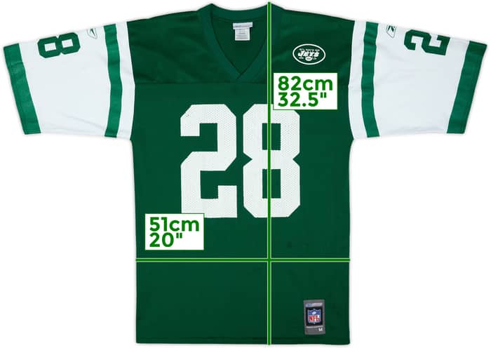 2001 New York Jets Martin #28 Reebok Home Jersey - 8/10 - (M)