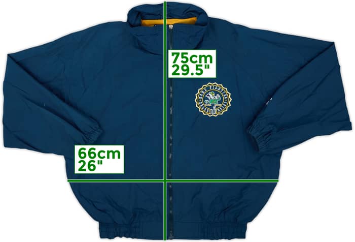 1996-99 Notre Dame Fighting Irish Logo Athletic Rain Jacket - 8/10 - (L)