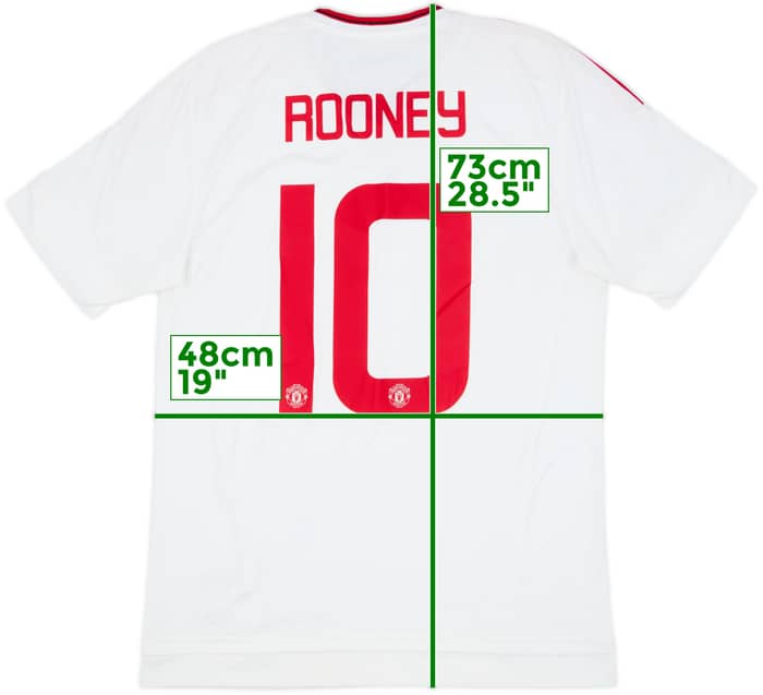 2015-16 Manchester United Away Shirt Rooney #10 - 8/10 - (M)