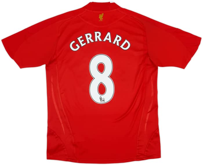 2008-10 Liverpool Home Shirt Gerrard #8 - 5/10 - (XL.Boys)