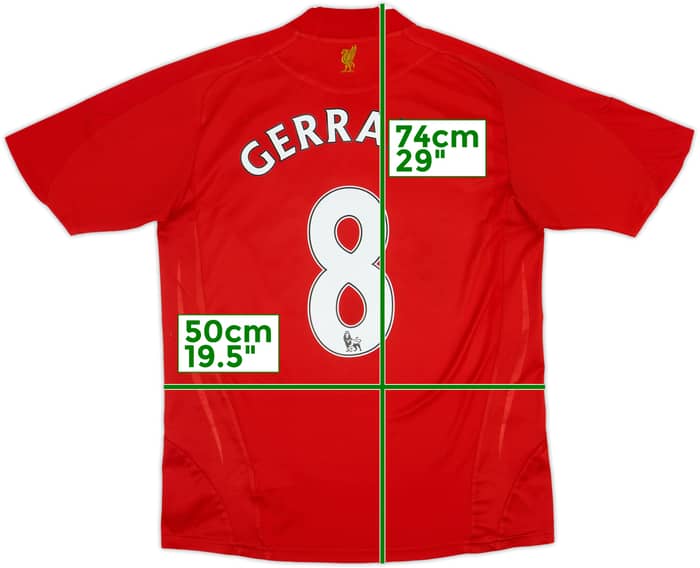 2008-10 Liverpool Home Shirt Gerrard #8 - 5/10 - (XL.Boys)