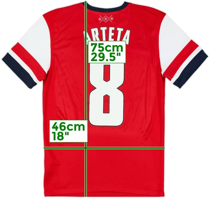 2012-14 Arsenal Home Shirt Arteta #8 - 8/10 - (S)