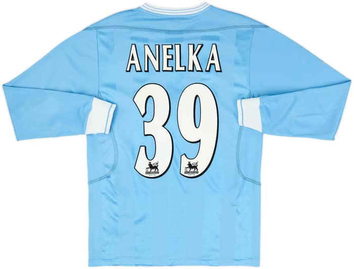 2003-04 Manchester City Home L/S Shirt Anelka #39 - 7/10 - (S)