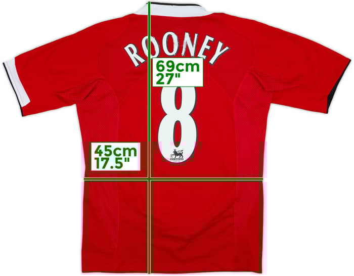 2004-06 Manchester United Home Shirt Rooney #8 - 5/10 - (S)