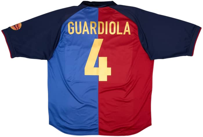 1999-00 Barcelona Centenary Home Shirt Guardiola #4 - 7/10 - (XXL)