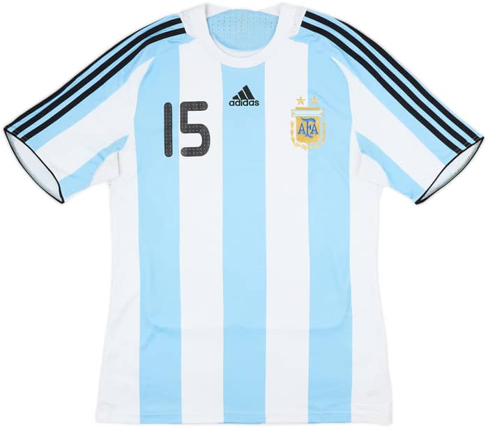 2007-09 Argentina Home Shirt Messi #15 - 5/10 - (M)