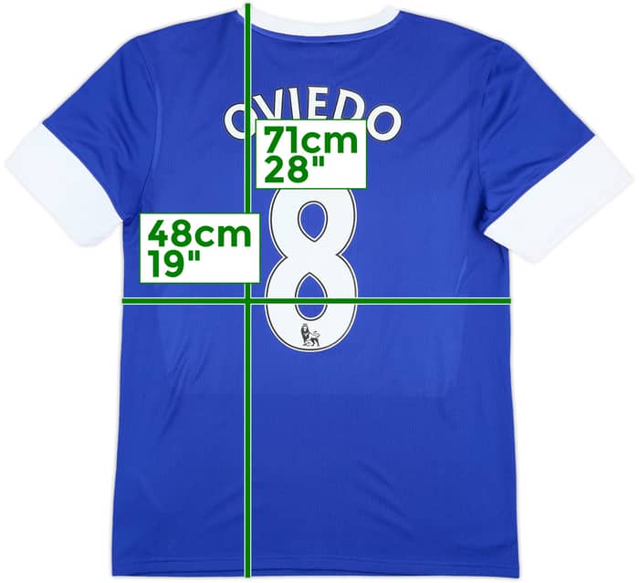 2012-13 Everton Home Shirt Oviedo #8 - 10/10 - (M)