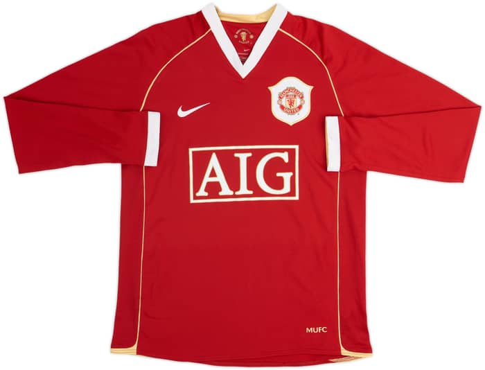 2006-07 Manchester United Home L/S Shirt Ronaldo #7 - 8/10 - (S)