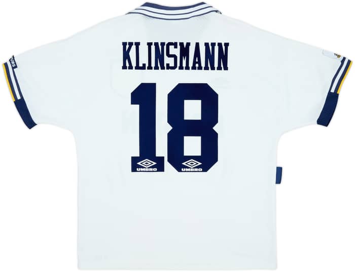 1993-95 Tottenham Home Shirt Klinsmann #18 - 8/10 - (L)