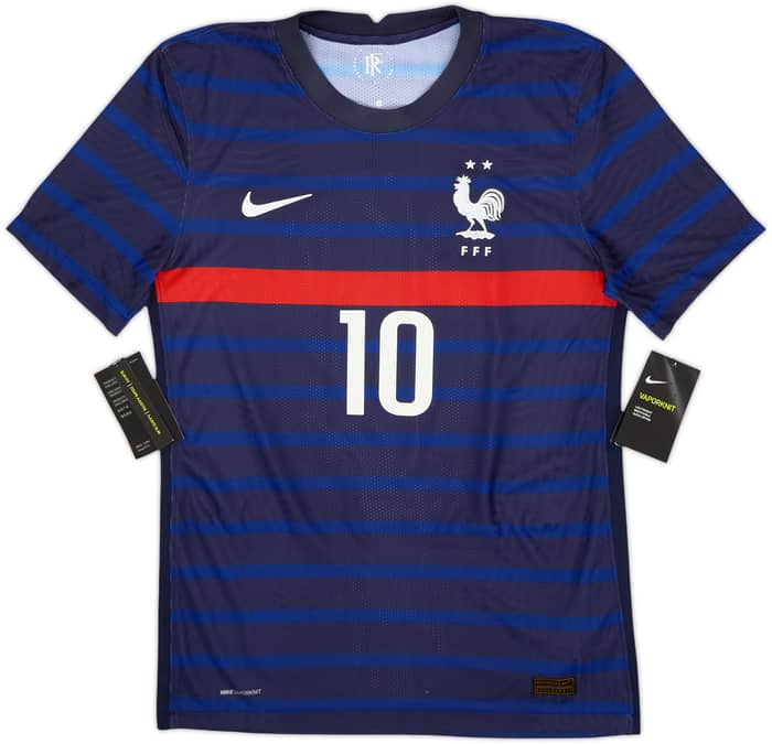 2020-21 France Authentic Home Shirt Mbappe #10 (S)