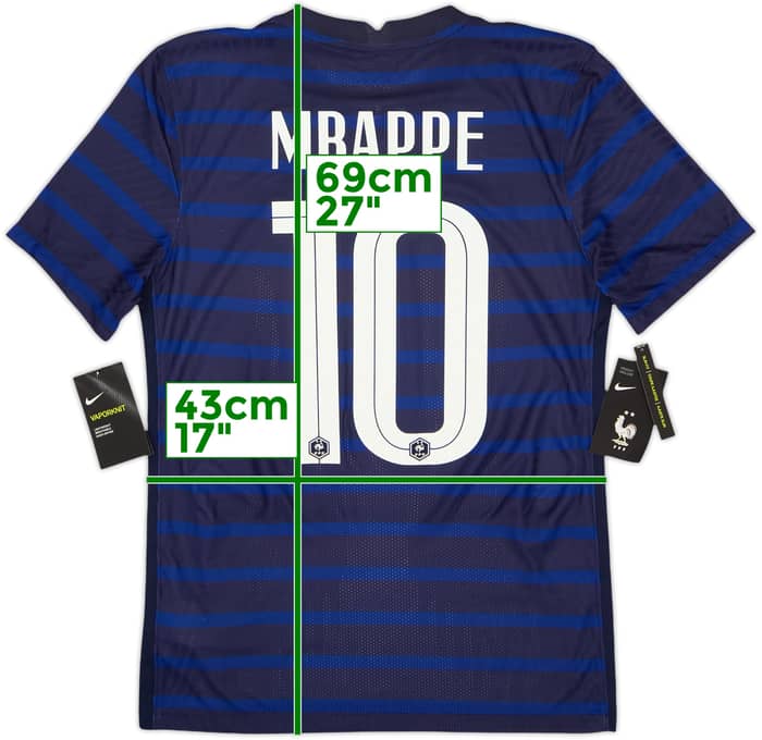 2020-21 France Authentic Home Shirt Mbappe #10 (S)