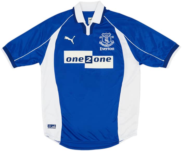 2000-02 Everton Home Shirt Gascoigne #18 - 8/10 - (M)