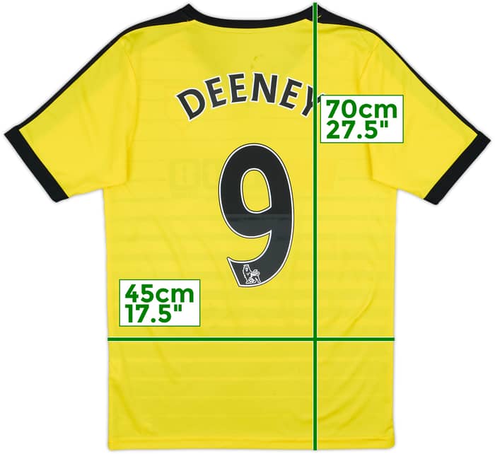 2015-16 Watford Home Shirt Deeney #9 - 4/10 - (S)