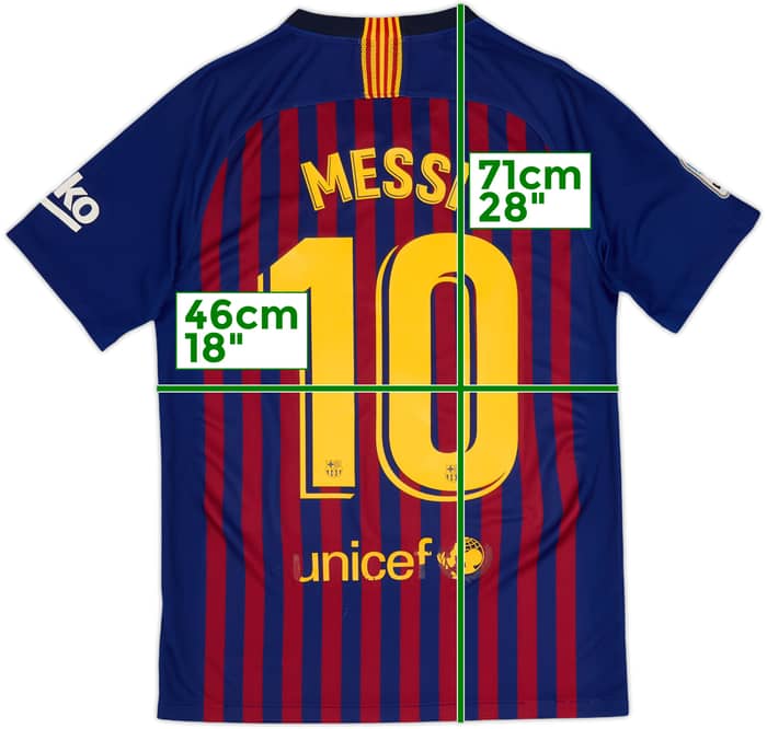 2018-19 Barcelona Home Shirt Messi #10 - 7/10 - (S)
