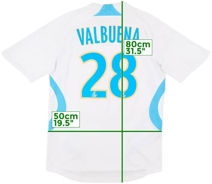 2007-08 Olympique Marseille Home Shirt Valbuena #28 - 7/10 - (S)