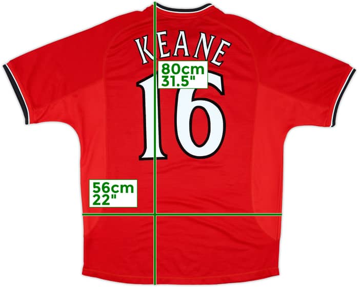 2000-02 Manchester United Home Shirt Keane #16 - 5/10 - (L)