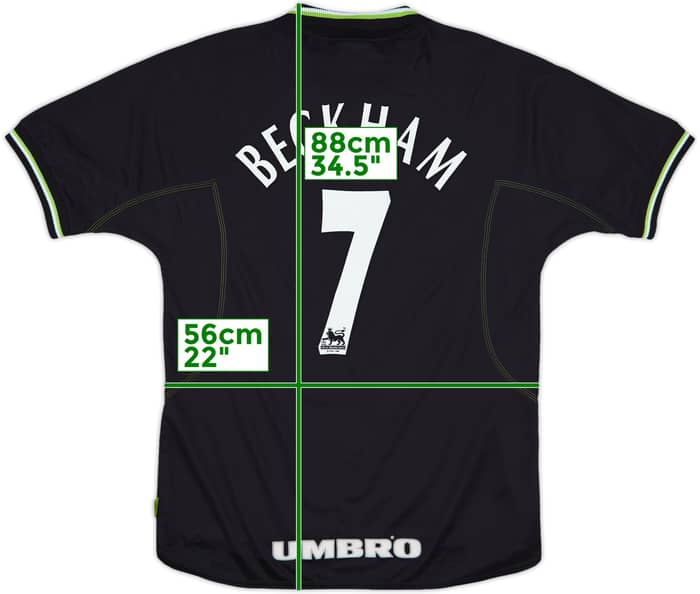 1998-99 Manchester United Third Shirt Beckham #7 - 9/10 - (XL)