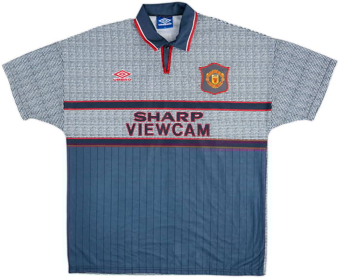 1995-96 Manchester United Away Shirt Beckham #24 - 9/10 - (XL)