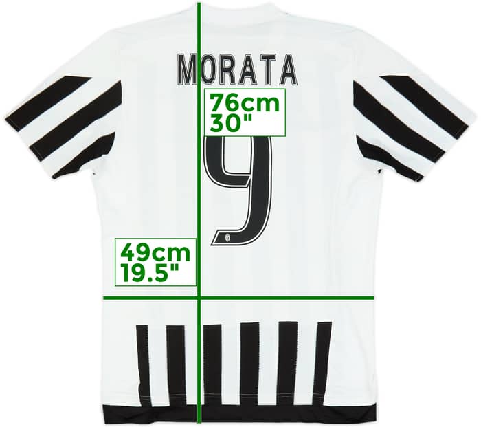 2015-16 Juventus Home Shirt Morata #9 - 6/10 - (M)