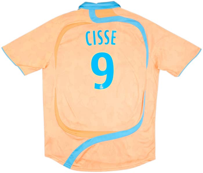 Camiseta de la tercera equipación del Olympique Marseille 2007-08 Cisse #9 - 8/10 - (XL)