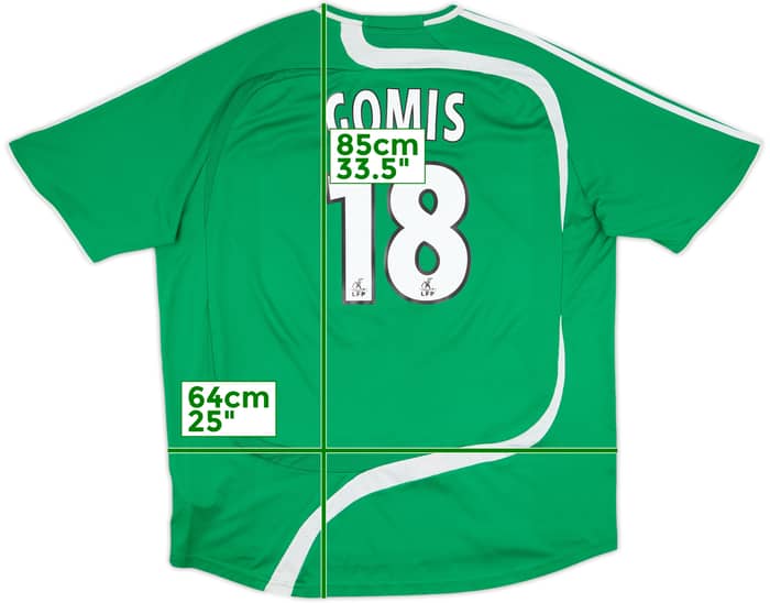 2007-08 Saint Etienne Home Shirt Gomis #18 - 8/10 - (XXL)