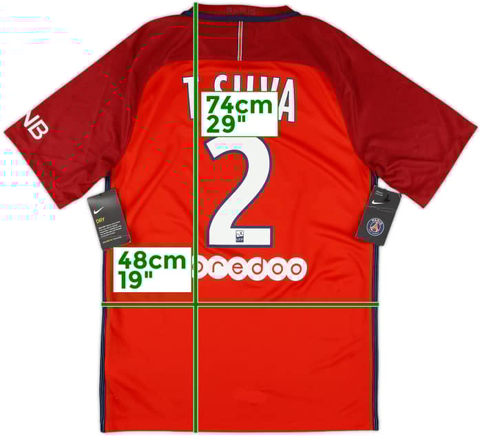 2016-17 Paris Saint-Germain Away Shirt T.Silva #2 (S)