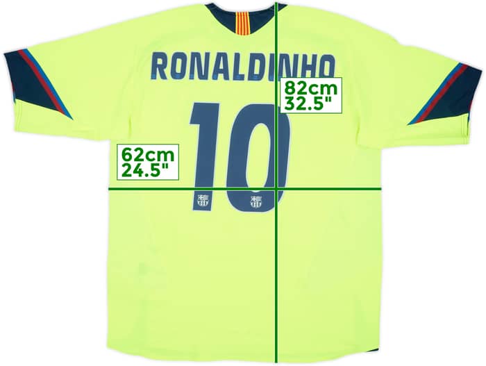 2005-06 Barcelona Away Shirt Ronaldinho #10 (XL)