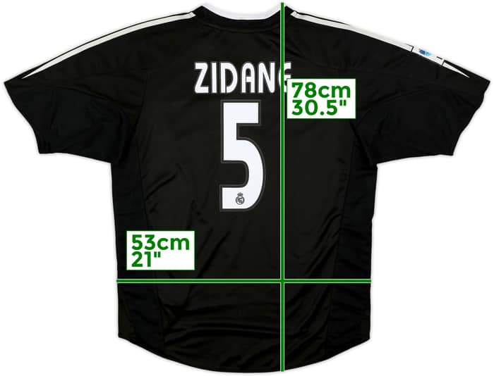2004-05 Real Madrid Away Shirt Zidane #5 - 8/10 - (M)