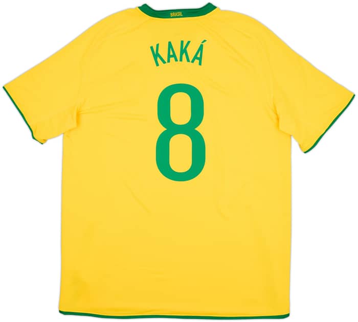 2008-10 Brazil Home Shirt Kaka #8 - 8/10 - (XL)