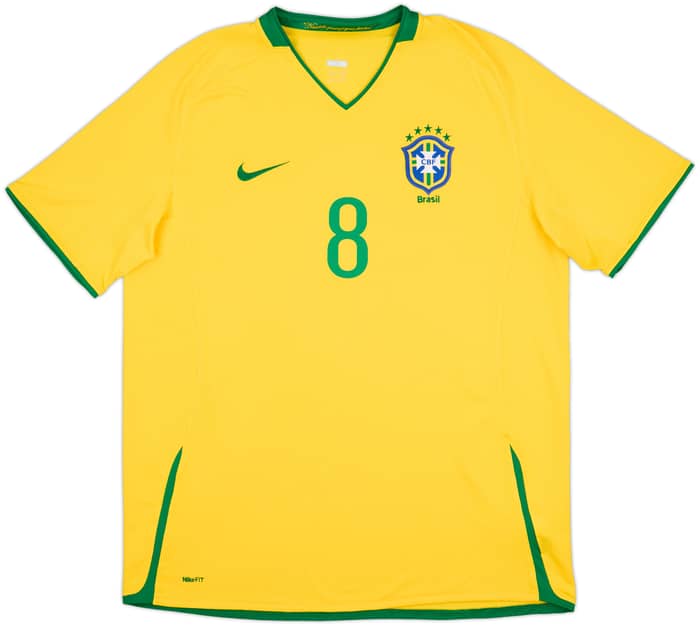 2008-10 Brazil Home Shirt Kaka #8 - 8/10 - (XL)