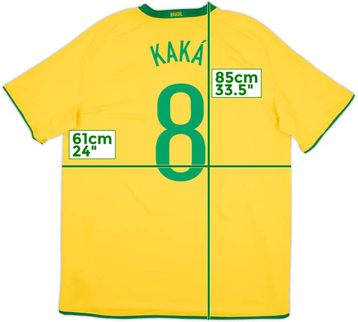 2008-10 Brazil Home Shirt Kaka #8 - 8/10 - (XL)