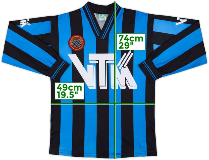 1993-94 Club Brugge Home L/S Shirt - 8/10 - (S)