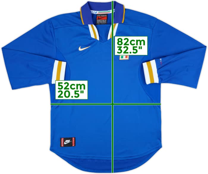 1996-97 Italy Home L/S Shirt - 8/10 - (L)