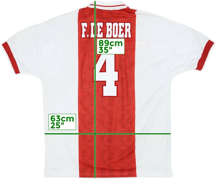 1998-99 Ajax Home Shirt F.De Boer #4 (XL)