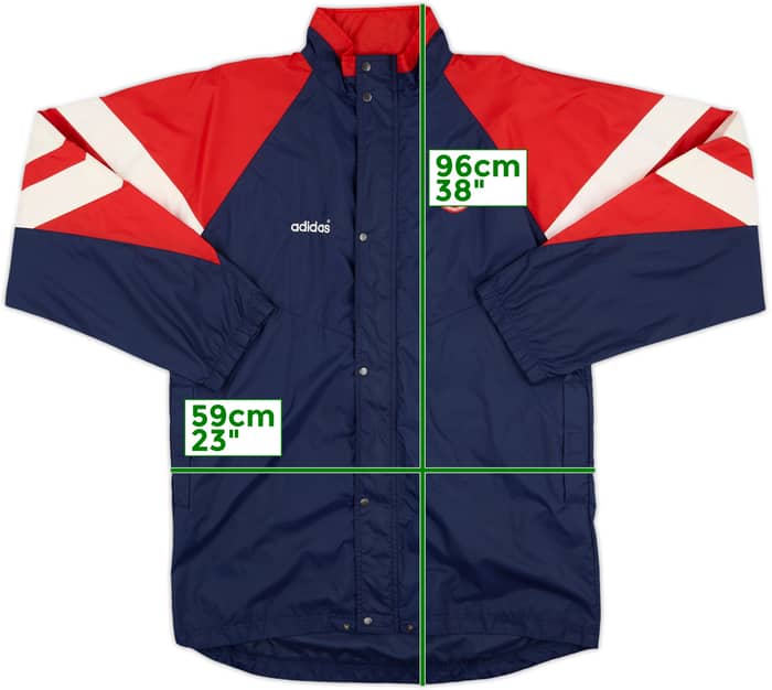 1990-92 Arsenal adidas Rain Jacket - 9/10 - (L)