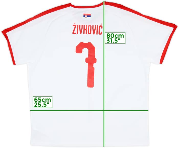 2018-20 Serbia Away Shirt Zivkovic #7 - 7/10 - (3XL)