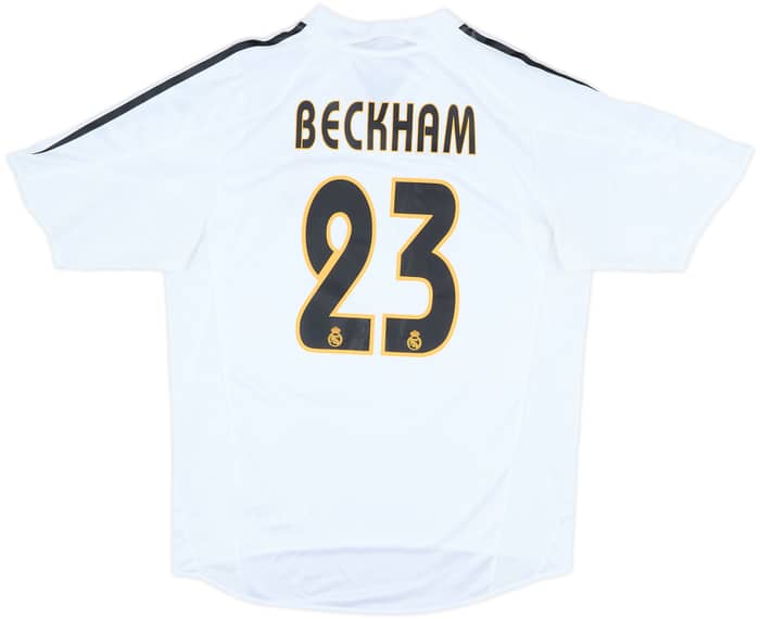 2004-05 Real Madrid Home Shirt Beckham #23 - 9/10 - (M)