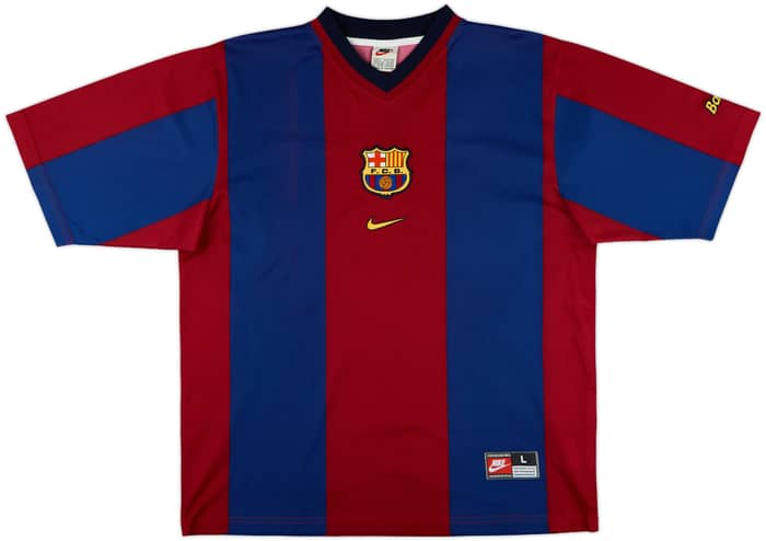 1998-00 Barcelona Basic Home Shirt Rivaldo #11 - 10/10 - (L)