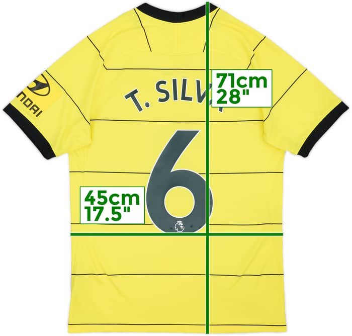 2021-22 Chelsea Away Shirt T.Silva #6 - 5/10 - (S)