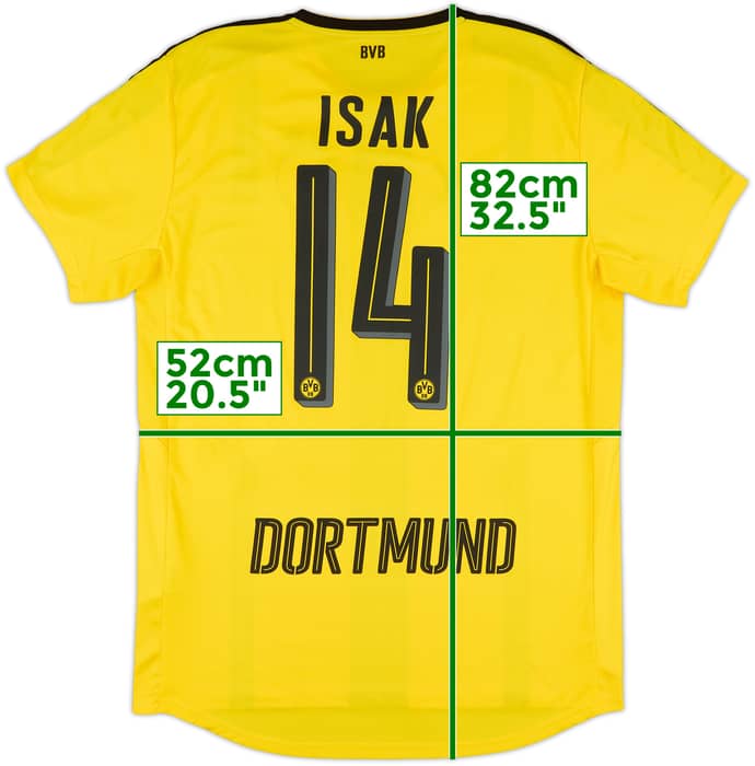 2016-17 Borussia Dortmund Home Shirt Isak #14 - 9/10 - (L)