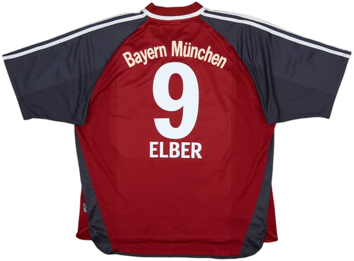 2001-02 Bayern Munich Home Shirt Elber #9 - 9/10 - (XXL)