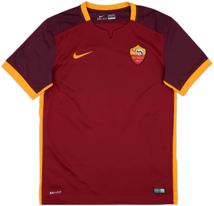 2015-16 Roma Home Shirt Totti #10 - 8/10 - (M)