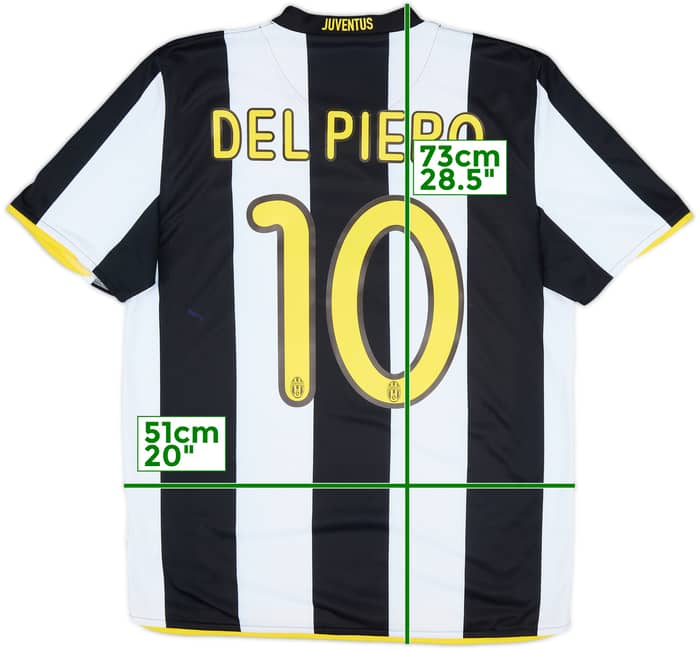 2008-09 Juventus Home Shirt Del Piero #10 - 7/10 - (M)