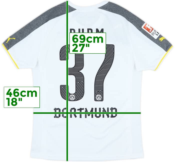 2013-15 Borussia Dortmund Third Shirt Durm #37 - 8/10 - (S)