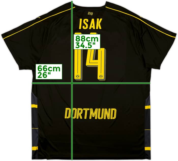 2016-17 Borussia Dortmund Away Shirt Isak #14 - 9/10 - (3XL)