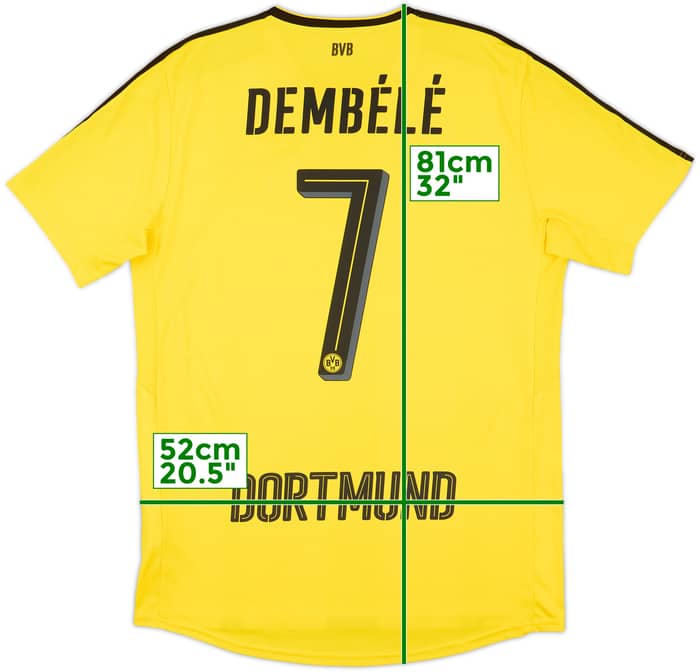 2016-17 Borussia Dortmund Home Shirt Dembele #7 - 10/10 - (L)
