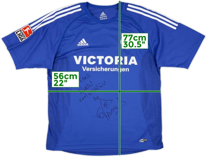 2002-04 Schalke Player Issue Signed Home Shirt Varela #10 - 8/10 - (L)