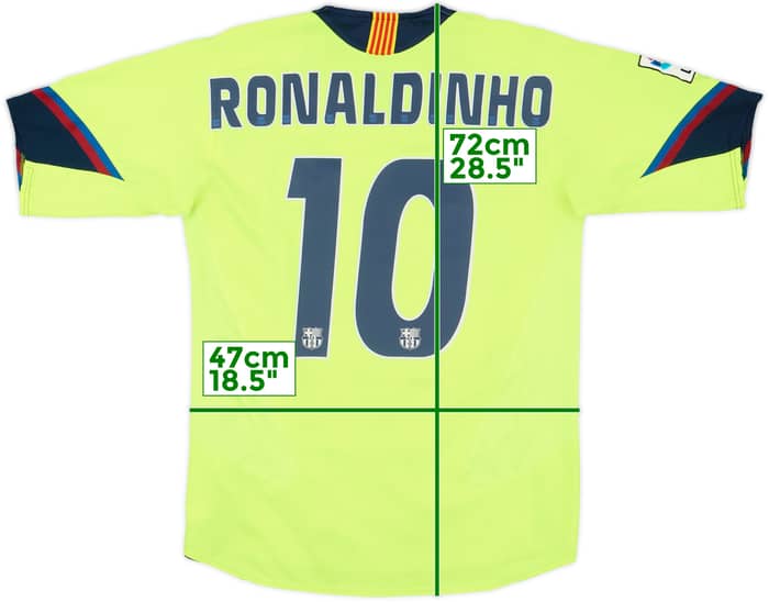 2005-06 Barcelona Away Shirt Ronaldinho #10 - 9/10 - (S)