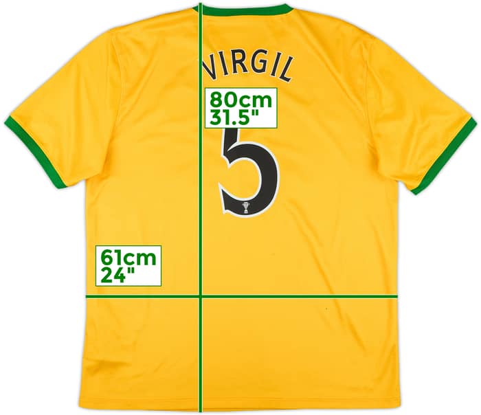 2013-14 Celtic Away Shirt Virgil #5 - 8/10 - (XL)